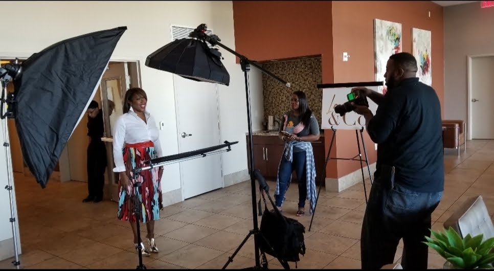Behind the scenes — on location shoot
